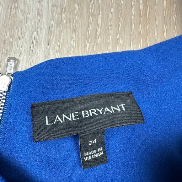 Lane Bryant Royal Blue Off Shoulder Strappy Fit & Flare Sweetheart Neck Dress 24 - Picture 13 of 15